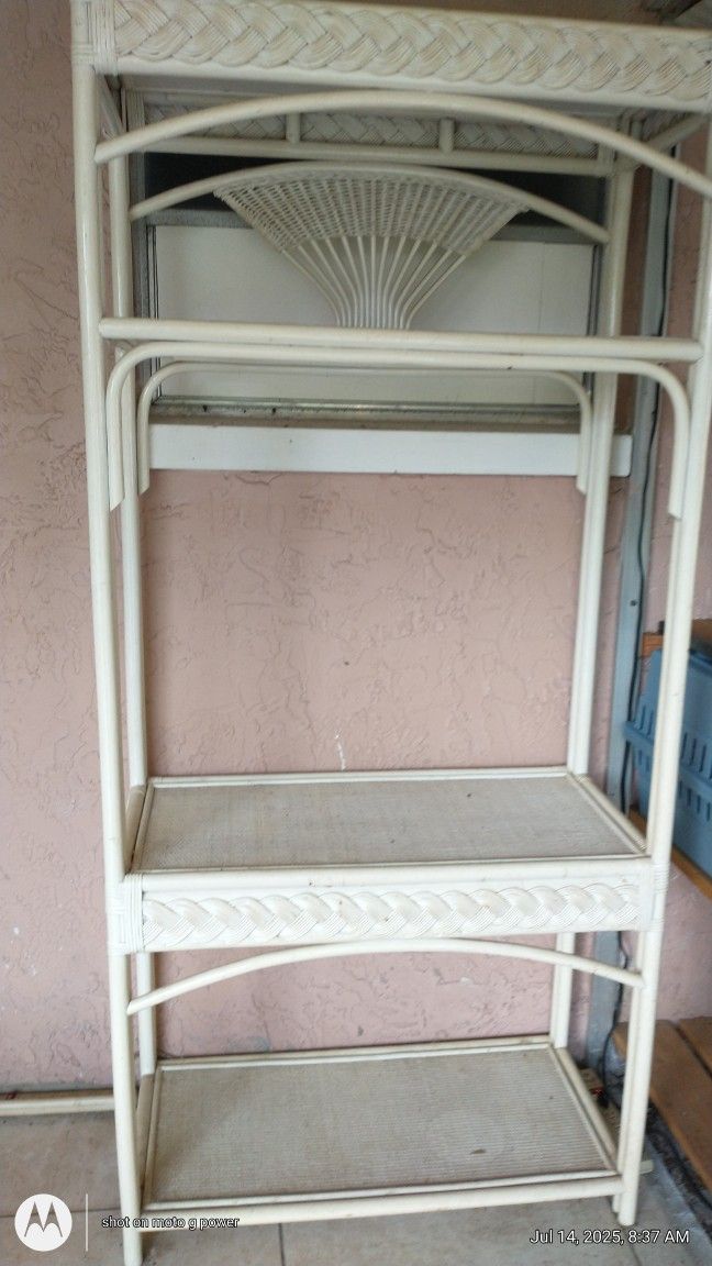 White Wicker Shelves