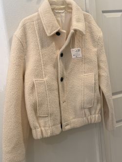 NEW Zara Wool Cream Jacket