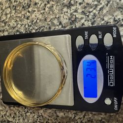 SOLID VINTAGE  21K DIAMOND CUT YELLOW GOLD PAIR 2 BANGLES 