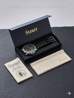 Stauer Centurion Hybrid Men’s Watch (Model 20409) – Ana-Digi Aviator, Mint with Box