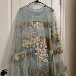 Three Pieces Women Net Suit (indian/Pakistani)