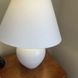 Lamps (2) White Ceramic for End Tables.