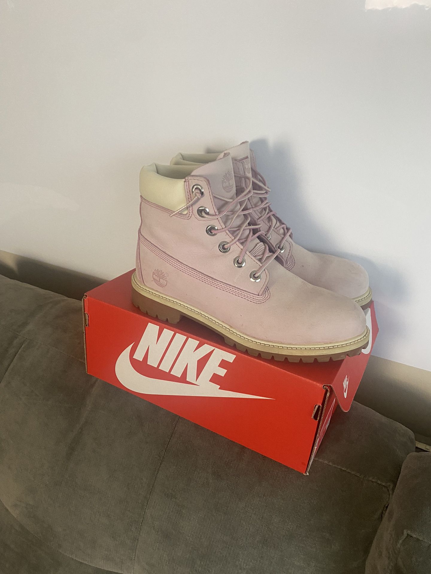 Pink Timberlands US Size 6