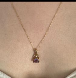 Amethyst and Diamond pendant