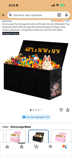Extra large toy storage with dividers