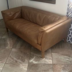 Brown Leather Couch 
