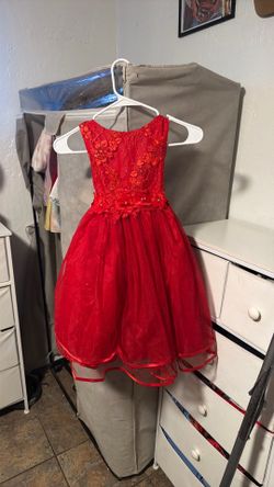 4 years red dress