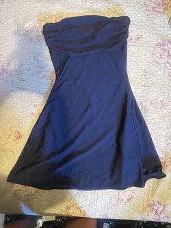 Navy Blue Strapless Mini Dress