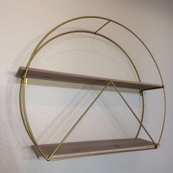 Golden Floating Wall Shelf