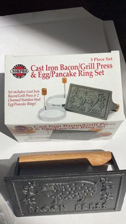 Norpro Cast Iron Bacon/Grill Press New