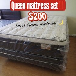 Queen Size Euro Pillow Top Mattress Set ‼️‼️