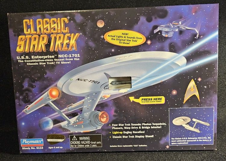 Vintage 1995 Classic Star Trek U.S.S. Enterprise NCC-1701 (New)