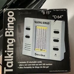 Excalibur Talking Bingo Electronic Game Model 450 Blue Working open box