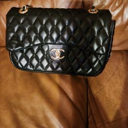 Black Leather Purse 