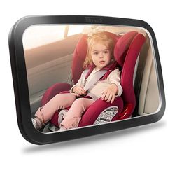 Shynerk Baby Car Mirror, Safety Car Seat Mirror for Rear Facing Infant with Wide Crystal Clear View, Shatterproof, 360° Rotation, Crash Tested and Cer