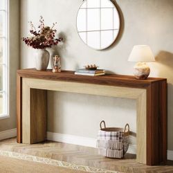 63" Console Table, Farmhouse Hallway Table Sofa Table