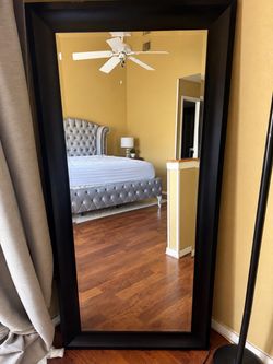Large Black Frame Floor Mirror