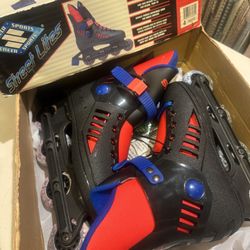 Street Lites in-line skates, Size 4