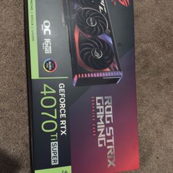 ASUS - ROG Strix NVIDIA GeForce RTX 4070 Ti SUPER Overclock 16GB GDDR6X PCI Express 4.0 Graphics Card - Black