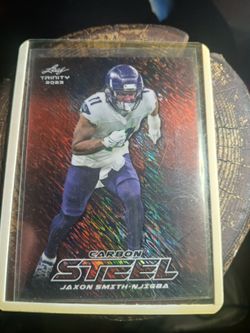 2023 Leaf Trinity Carbon Seel Jaxon Smith-Njigba 1of1 PRE-PRODUCTION PROOF