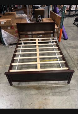 (Assembled) New 58"x80" Full Size Wooden Bed Frame