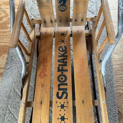 Vintage Paris Sno-Flake Wooden Sled