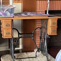 Antique Singer Seeing Table