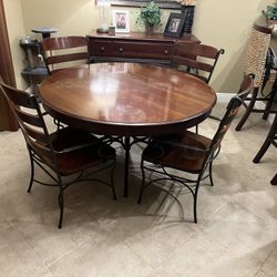 Keller Cherry 56” Table And Chairs