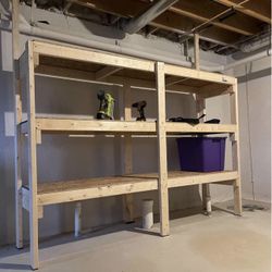 DROP-OFF w/ Setup Statewide! New, Handbuilt Storage Shelves / Rack for garage, basement, pole barn, buildings, and business. 