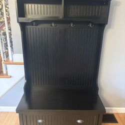 Hall storage cabinet with bench 