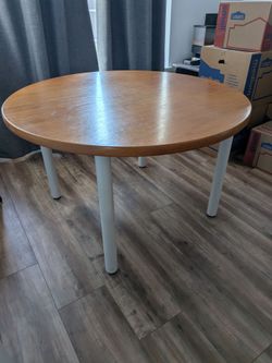 48 inch round teak table with leaf