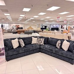 Lavernett Charcoal 3-Piece Sectional Couch