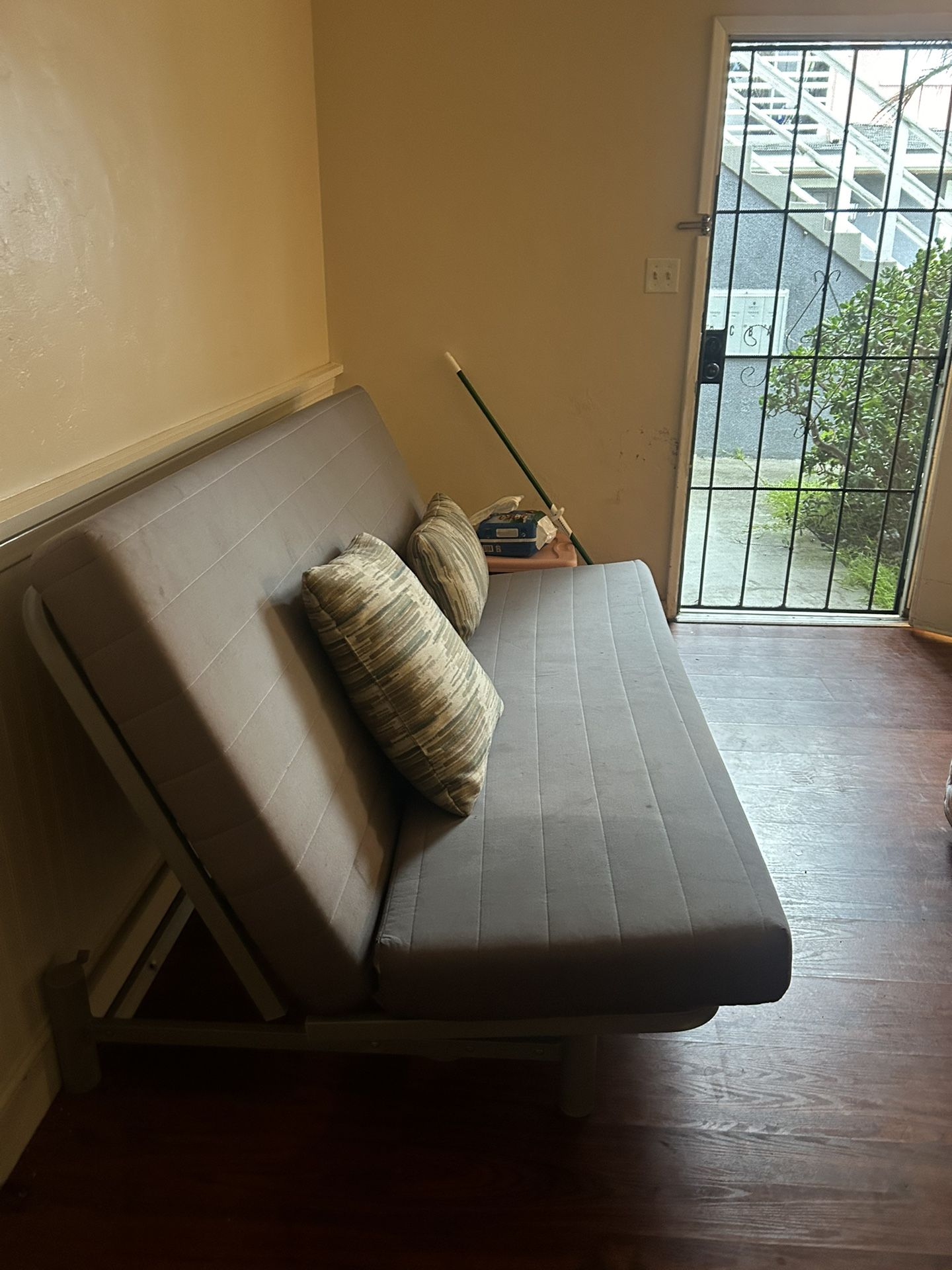 Futon Frame & Futon Matress Stained.