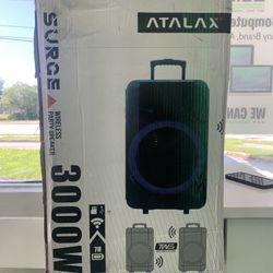 3000 Watts, Lights, Wireless Microphone, Bluetooth Speaker 