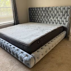 King Size Bed Frame + King Mattress