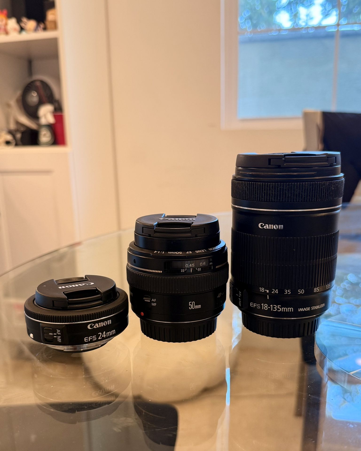 Canon Lens 24mm / 50mm / 18-135mm