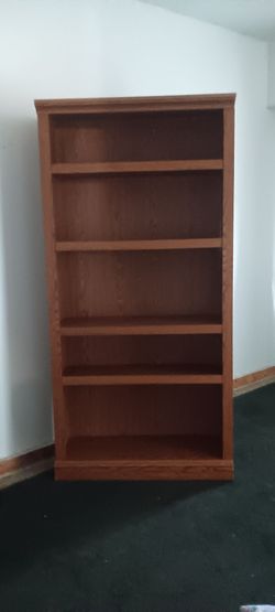 Tall Wood Bookcase 5-Shelf