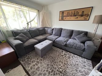 Large Gray Sectional Couch