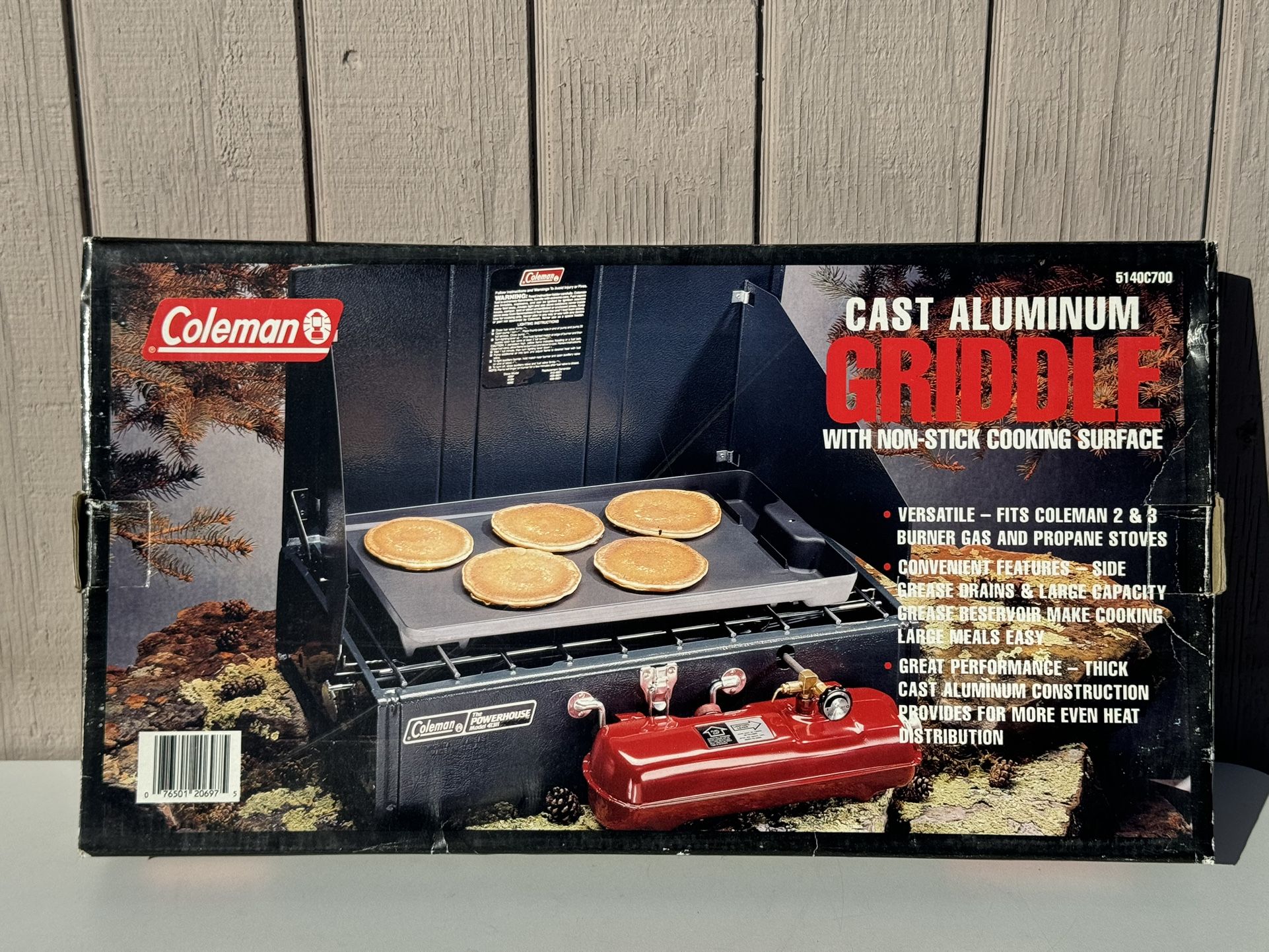 Vintage Coleman Cast Aluminum Non-Stick Griddle - 5140C700 (Slightly Used)