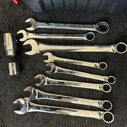Metric And Standard Larger Wrenches And Sockets 