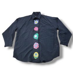 Vintage Joe Da Hun Shirt Size 2 Mens Button Down Shirt Long Sleeve Vintage Shirt Men's Shirt Measurements In Description 