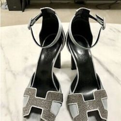 Hermes Silk Heels 