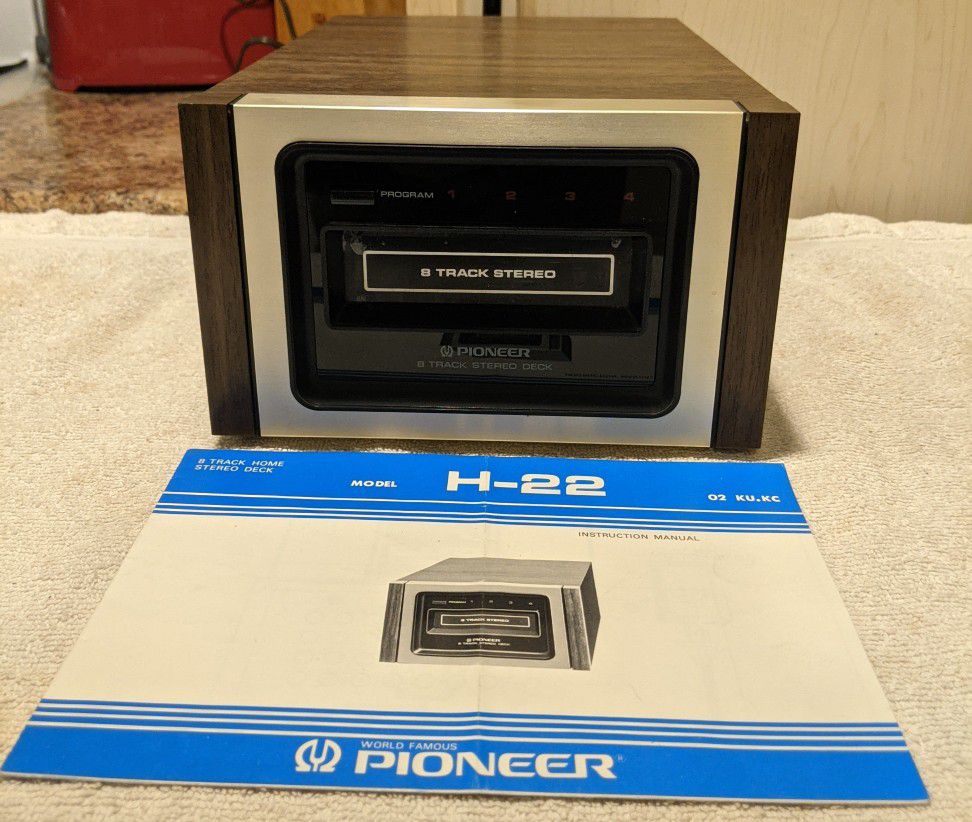 Vintage Pioneer 8 Track Tape Player 