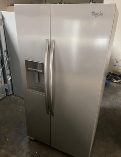 Deal: Whirlpool Stainless SxS Refrigerator — Clean, Dispenser
