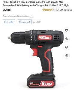 Hyper tough 8v online max lithium drill charger