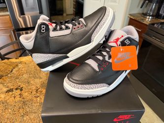 New Jordan 3 OG Black Cement 2024 Shoes Size 11.5