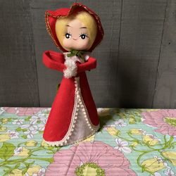 Vintage Japan winter outfit doll tree topper