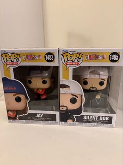 Funko Pop! Movies Clerks III Jay #1483 & Silent Bob #1485 + Protectors
