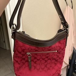 Red Coach Handbag