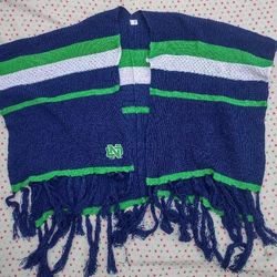 Notre Dame Fighting Irish Poncho Sweater Game by Ross Sportswear